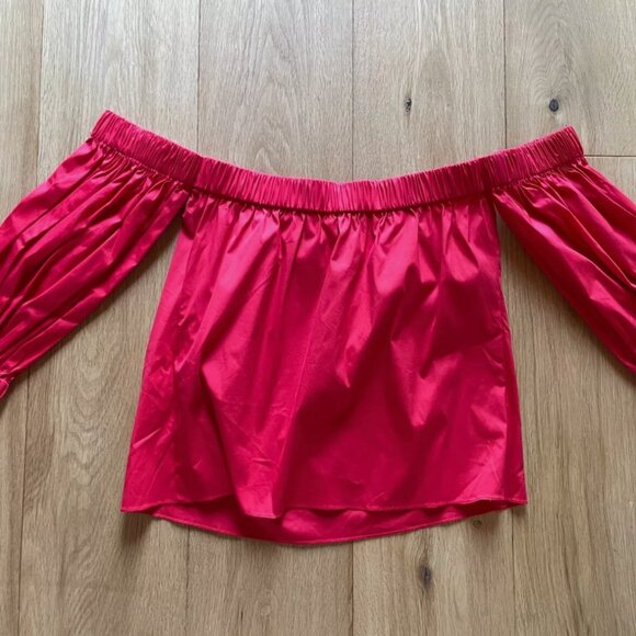 Fairytale top! Romantic red Milly off the shoulder, NWT, XS - Picture 6 of 9